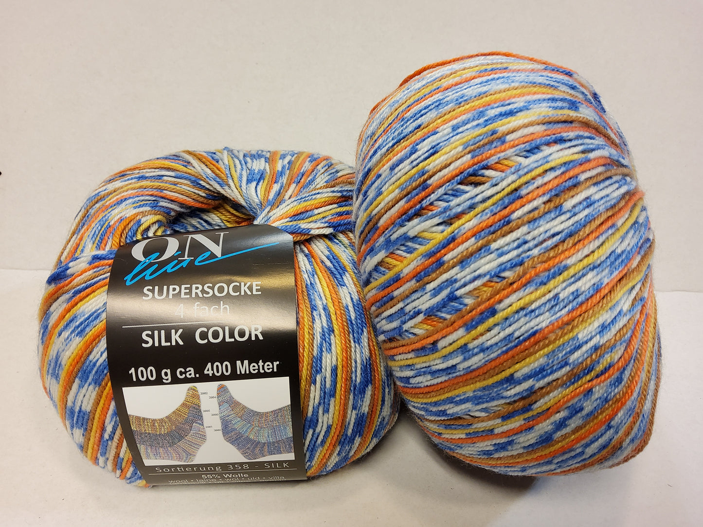 Supersocke 4 fach Silk Color Sortierung 358