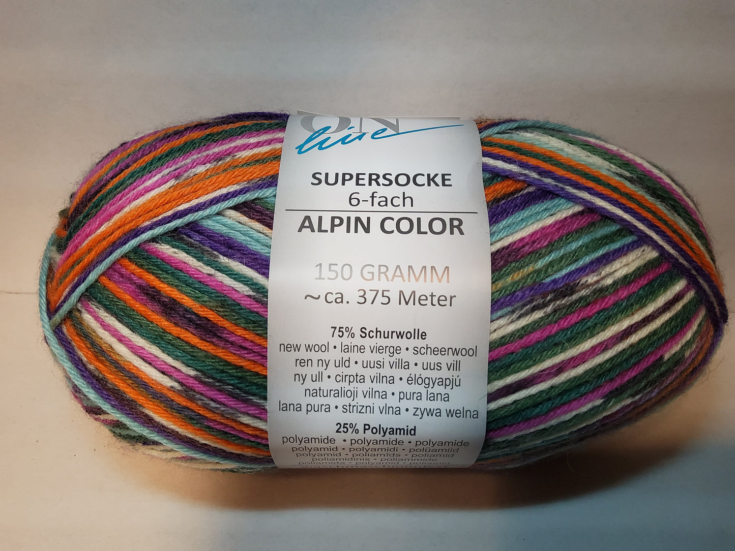 Supersocke 6 fach Alpin Color