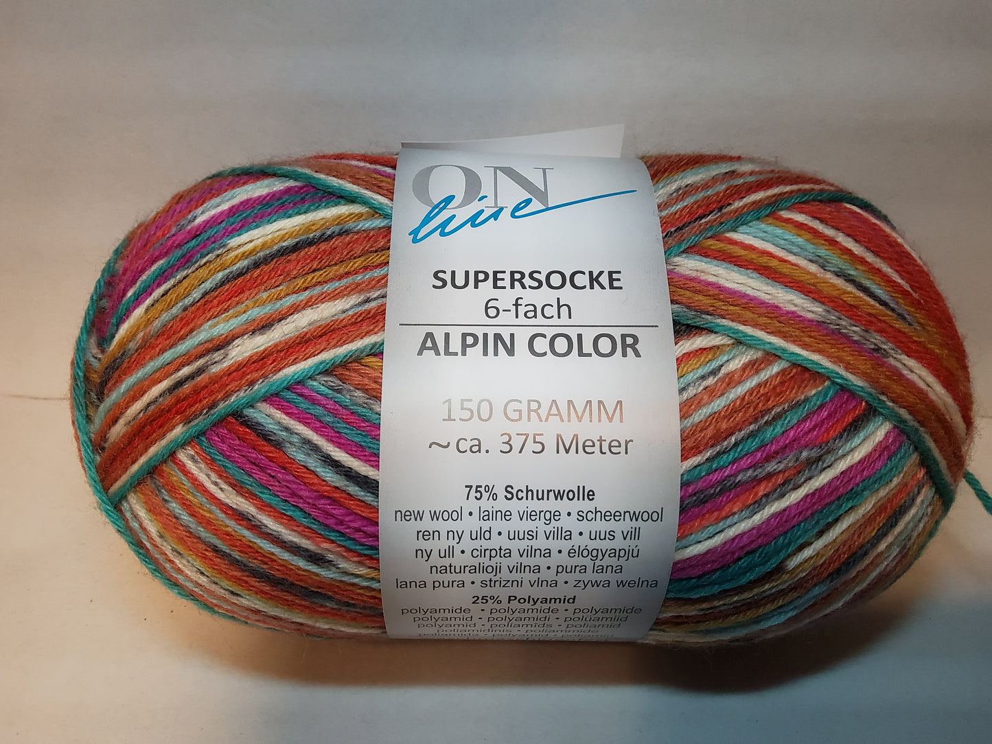 Supersocke 6 fach Alpin Color
