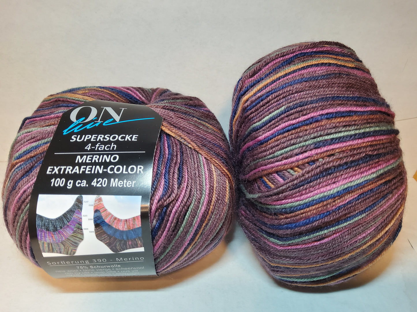 Supersocke 4 fach Merino Extrafine Color Sortierung 390