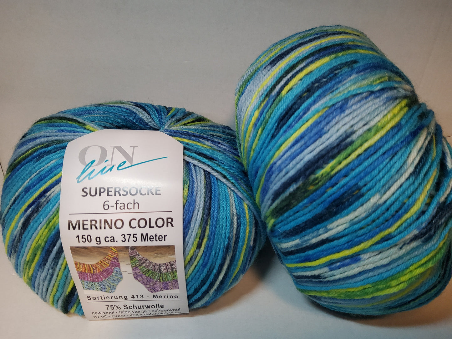 Supersocke 6-fach Merino Color S. 413