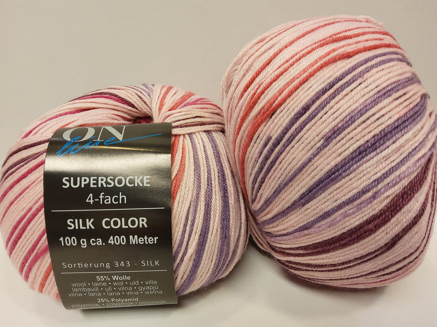 Supersocke 4-fach Silk Color Sortierung 343