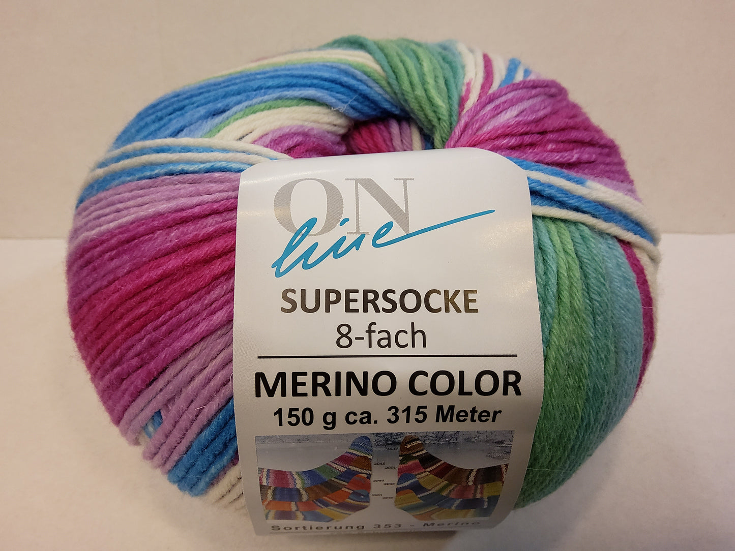 Supersocke 8-fach Merino Color Sort. 353