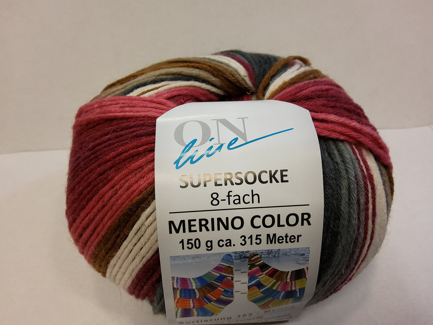 Supersocke 8-fach Merino Color Sort. 353