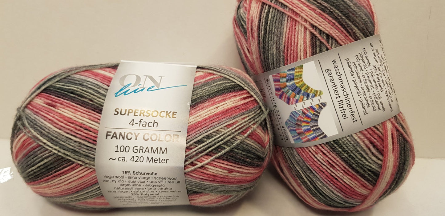 Supersocke 4-fach Fancy Color
