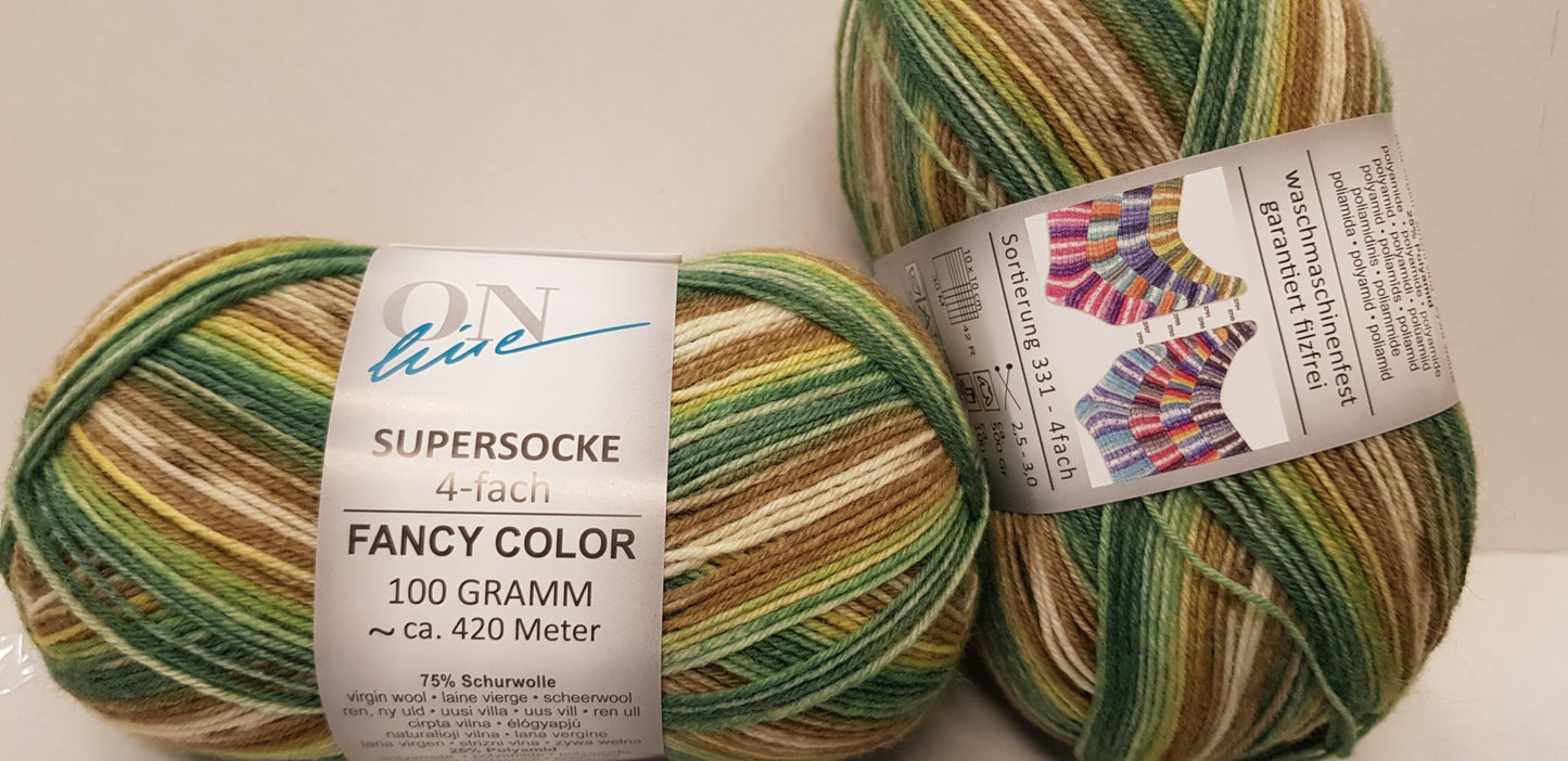 Supersocke 4-fach Fancy Color
