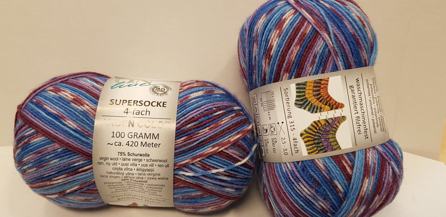 Supersocke 4-fach Anden Color