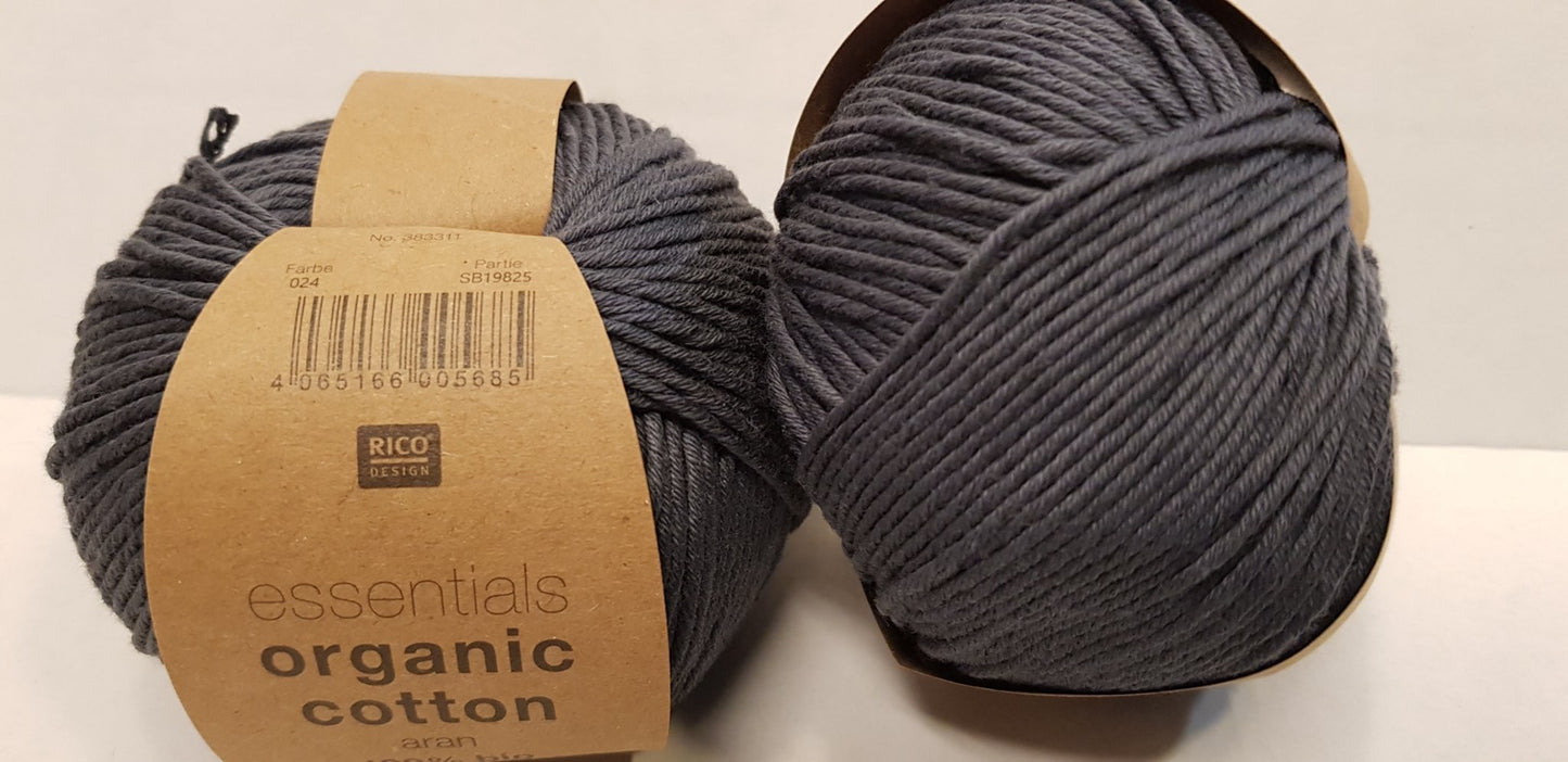 Essentials organic cotton aran