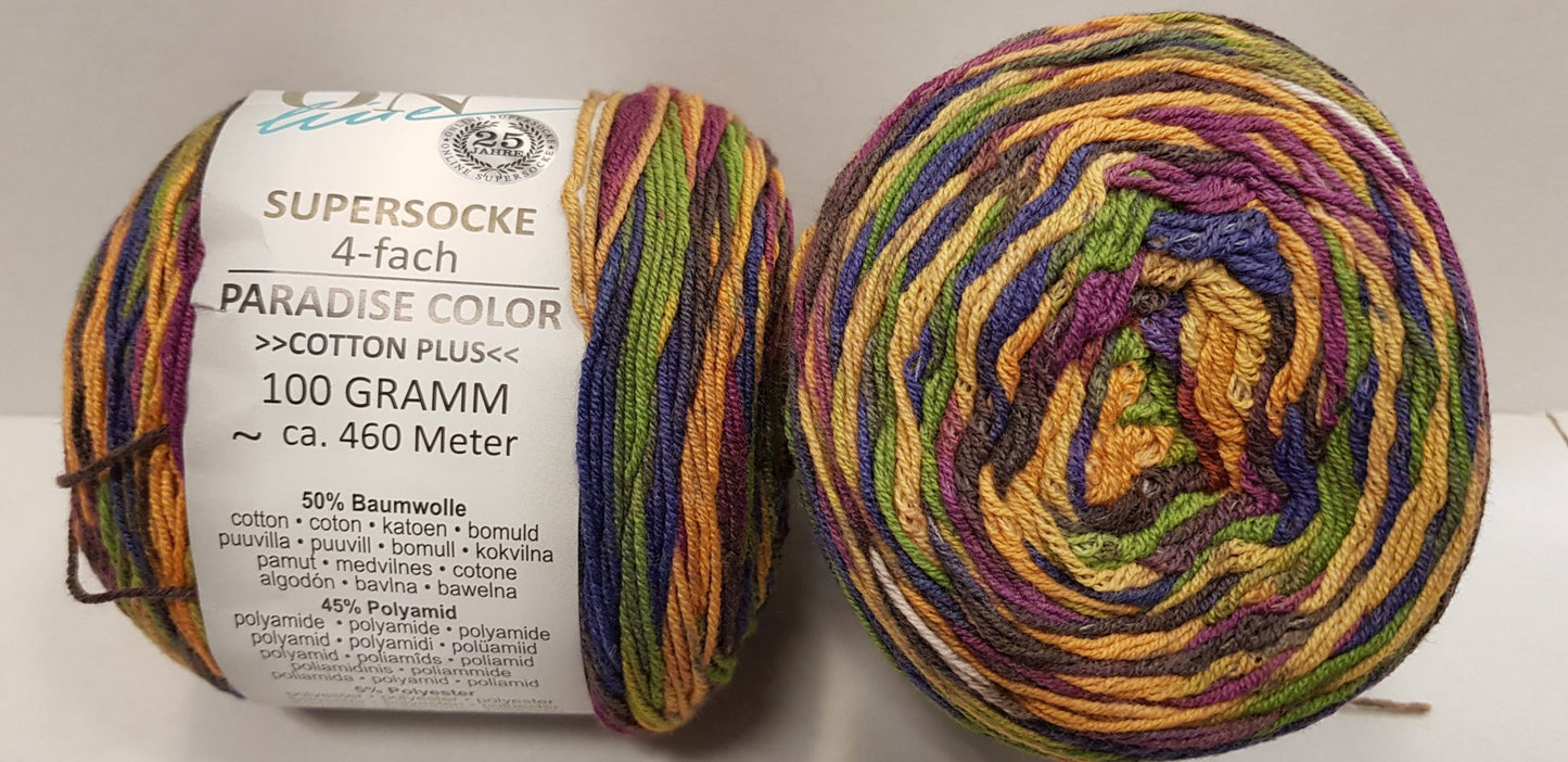 Supersocke 4-fach Paradise Color