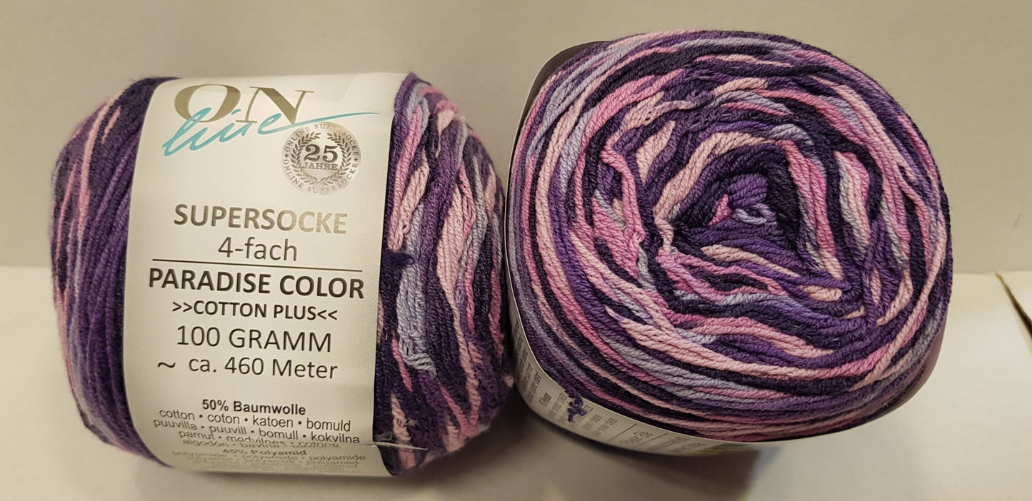 Supersocke 4-fach Paradise Color
