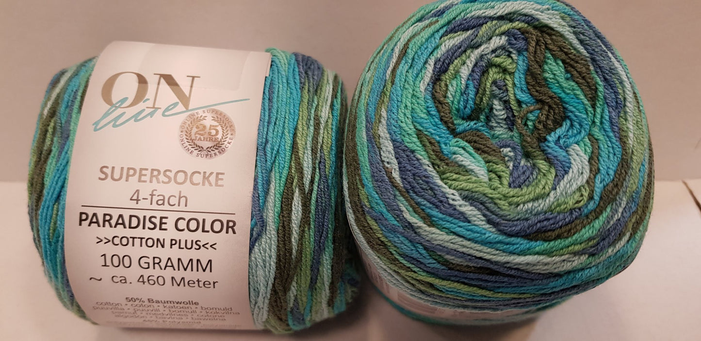 Supersocke 4-fach Paradise Color