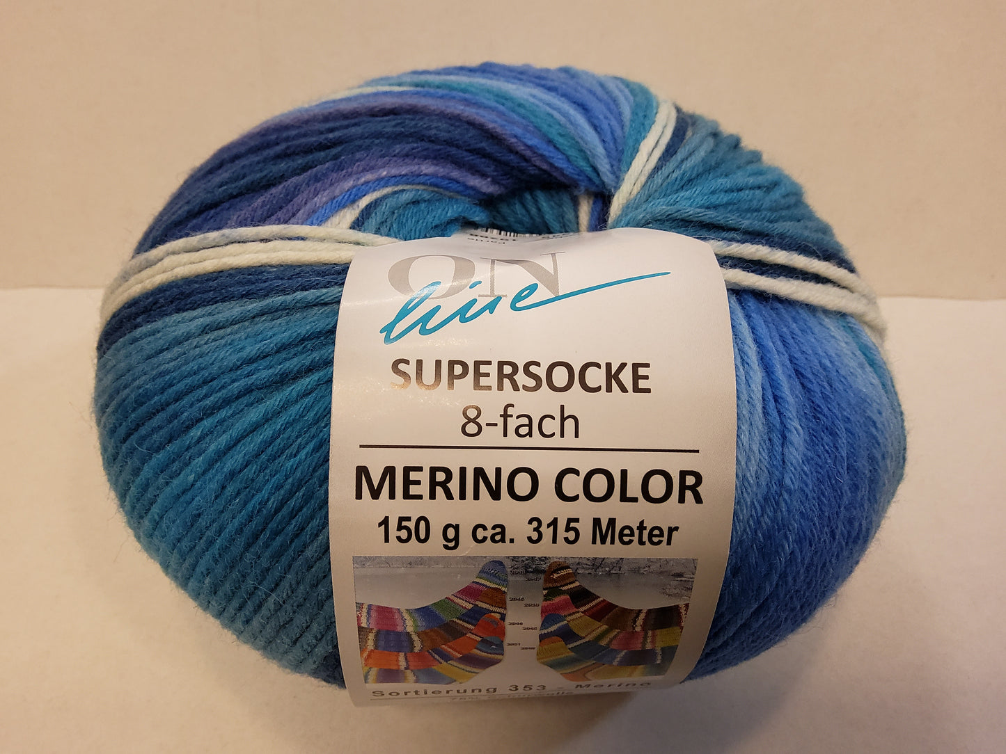 Supersocke 8-fach Merino Color Sort. 353