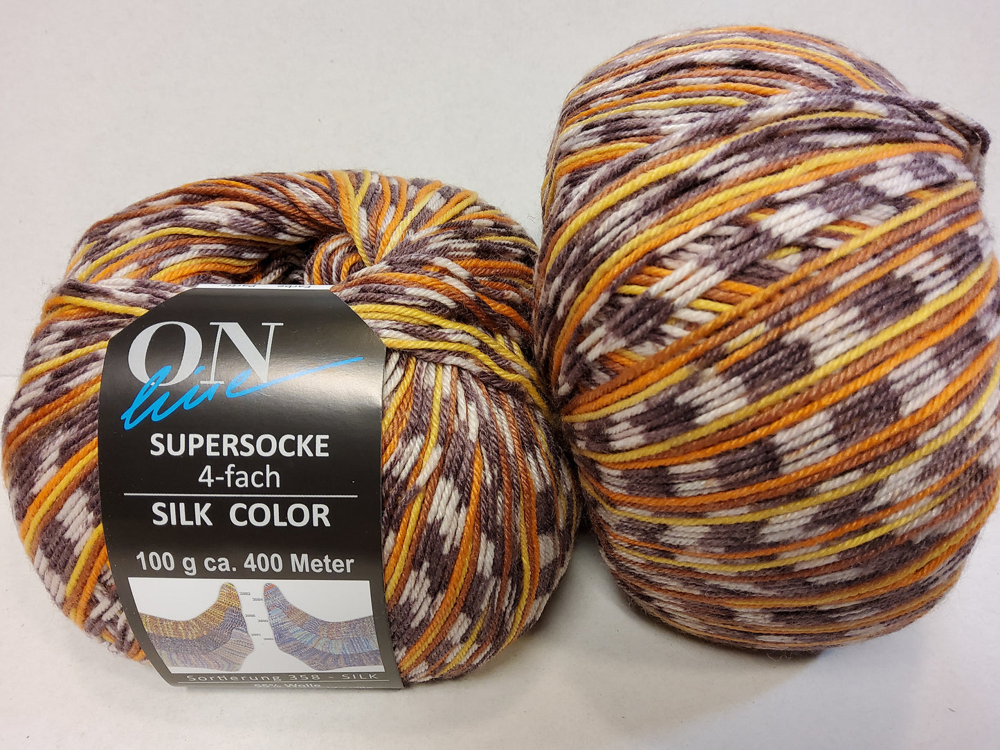 Supersocke 4 fach Silk Color Sortierung 358