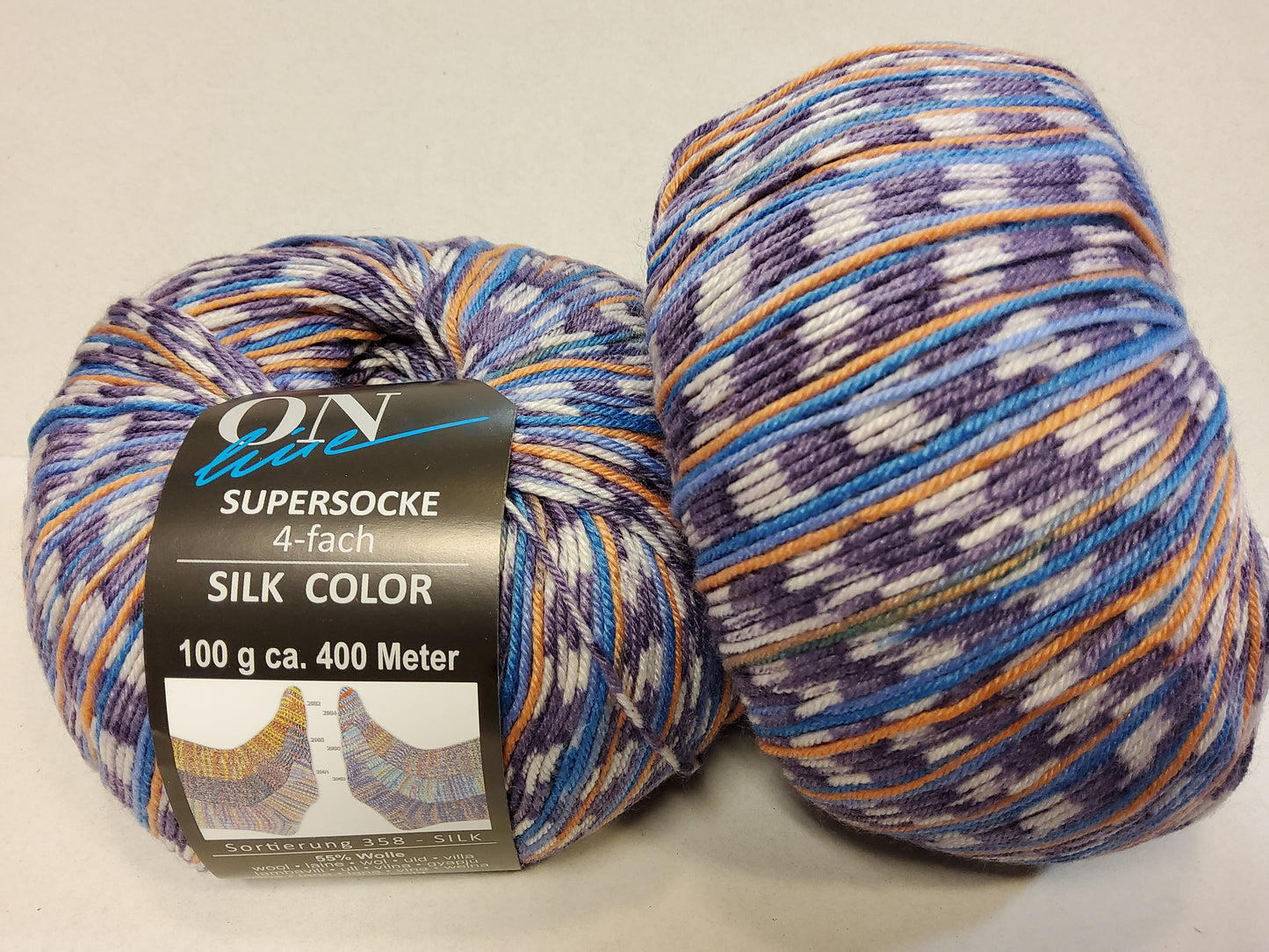Supersocke 4 fach Silk Color Sortierung 358