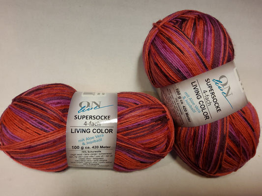 Supersocke 4-fach Living Color