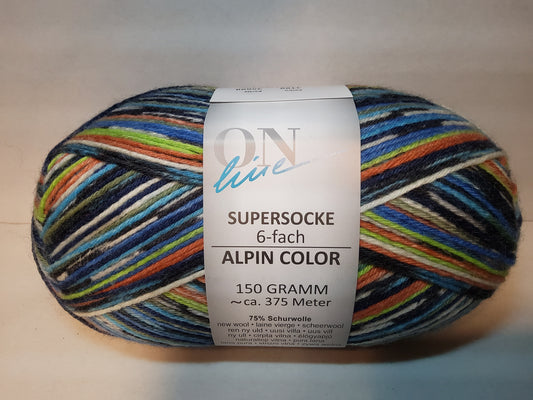 Supersocke 6 fach Alpin Color