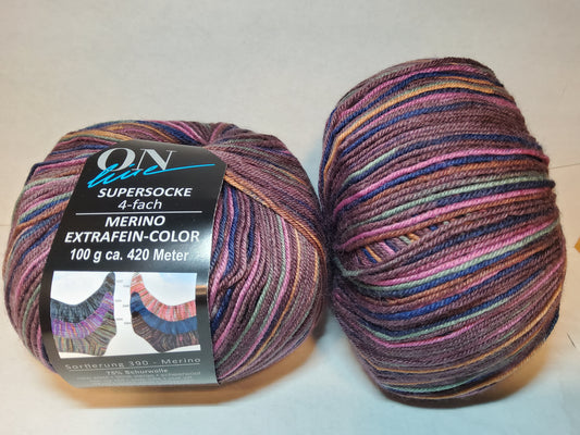 Supersocke 4 fach Merino Extrafine Color Sortierung 390