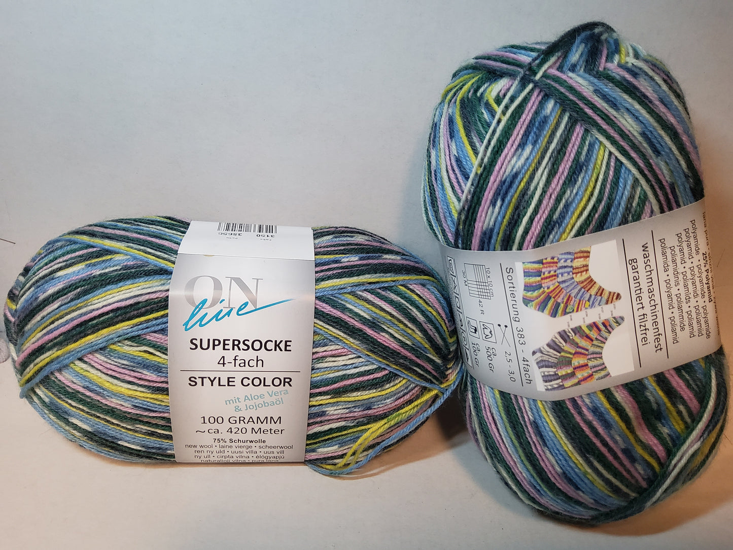 Supersocke 4-fach Style Color mit Aloe Vera u. Jojobaöl