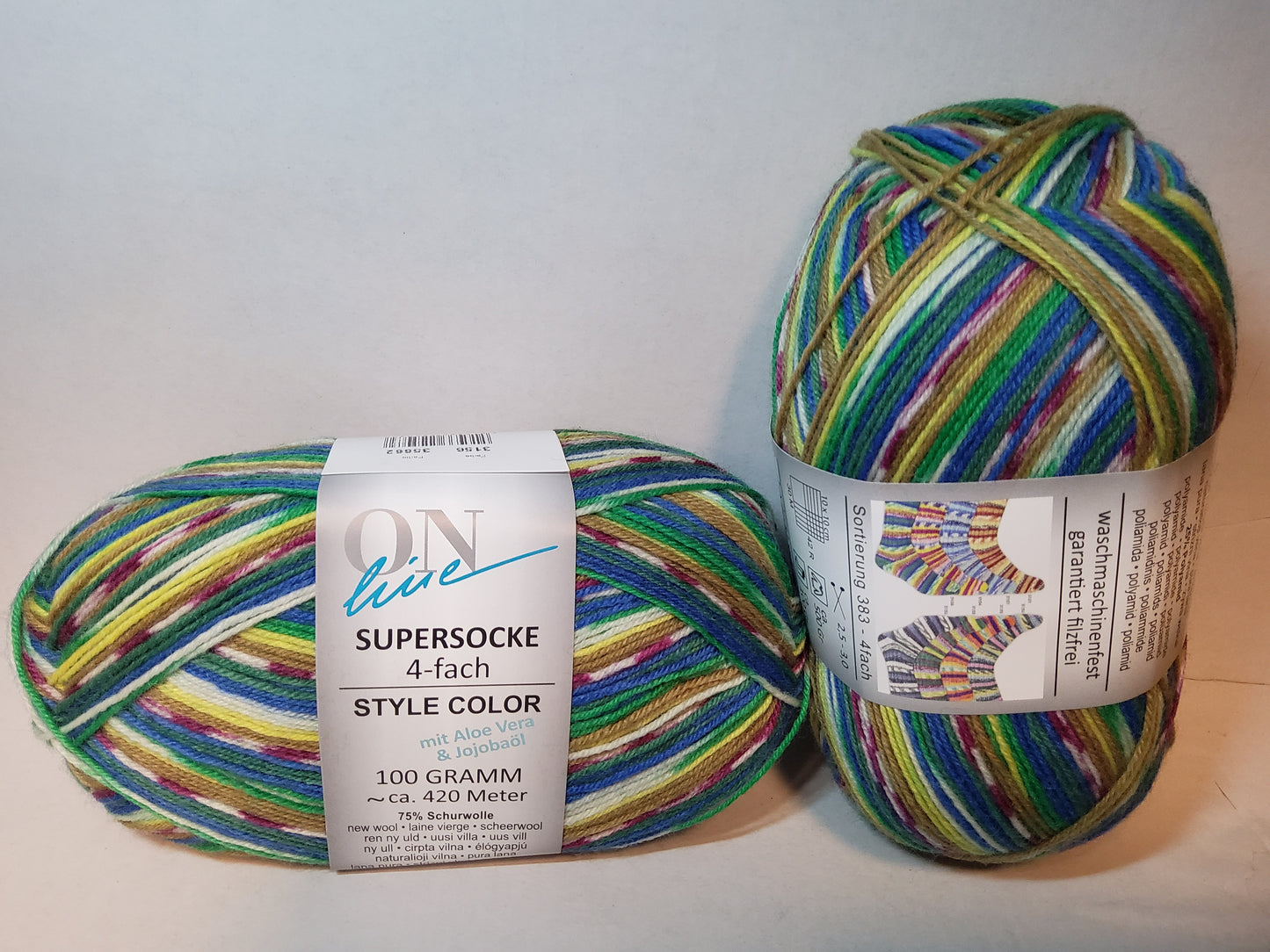 Supersocke 4-fach Style Color mit Aloe Vera u. Jojobaöl