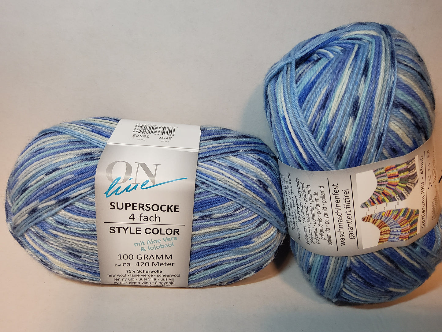 Supersocke 4-fach Style Color mit Aloe Vera u. Jojobaöl