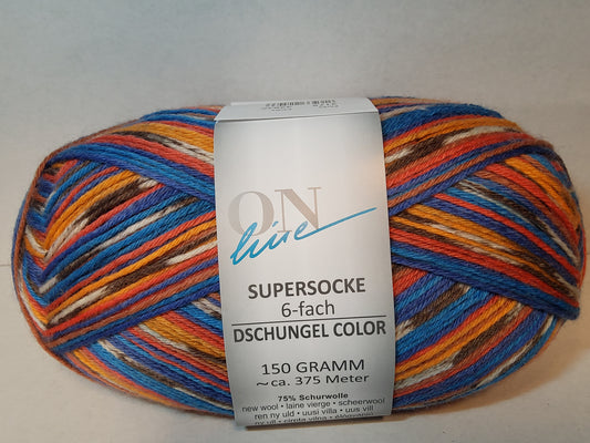 Supersocke 6-fach Dschungel Color
