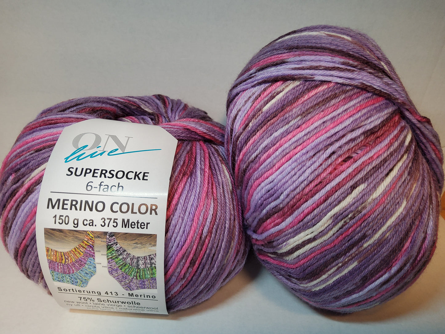 Supersocke 6-fach Merino Color S. 413