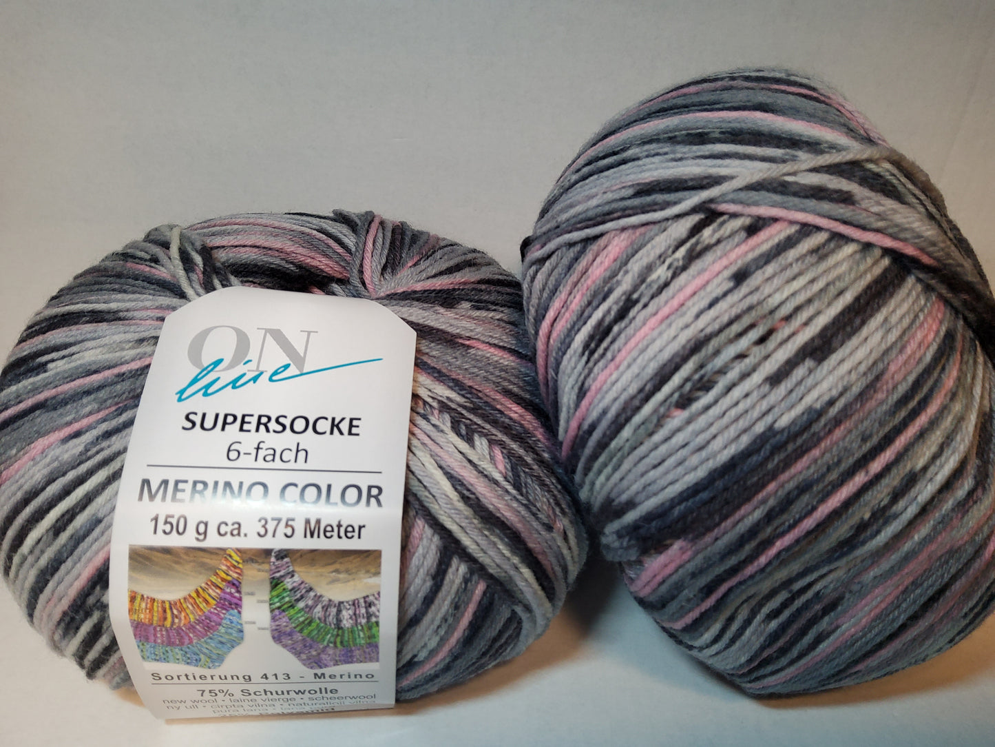 Supersocke 6-fach Merino Color S. 413