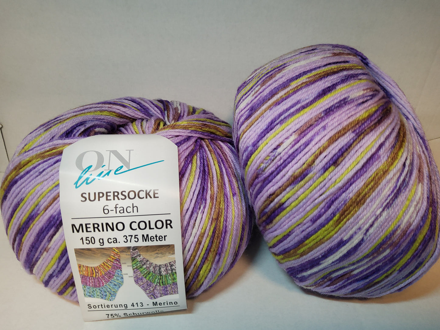 Supersocke 6-fach Merino Color S. 413