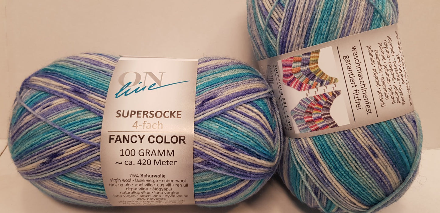 Supersocke 4-fach Fancy Color